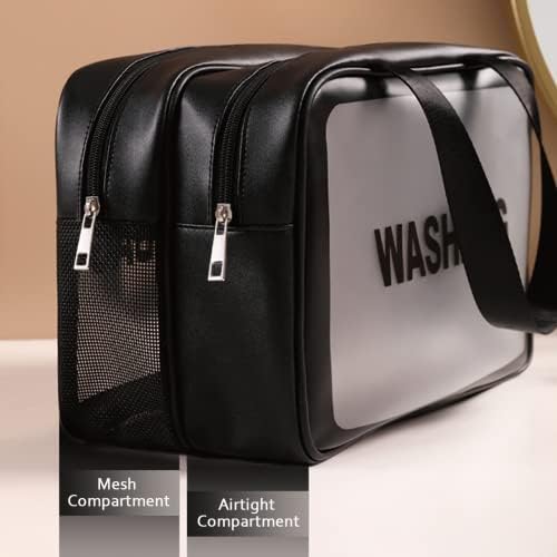 Пътна чанта за тоалетни принадлежности DAPOWER за жени и мъже, Матирана Полупрозрачна чанта за Тоалетни принадлежности