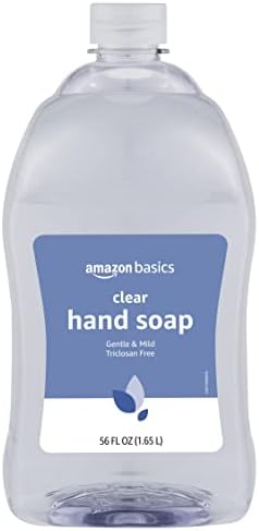 Течен сапун за ръце Basics Нежно & Mild, без триклозана, 56 течни унции, 1 опаковка (по-рано Solimo)