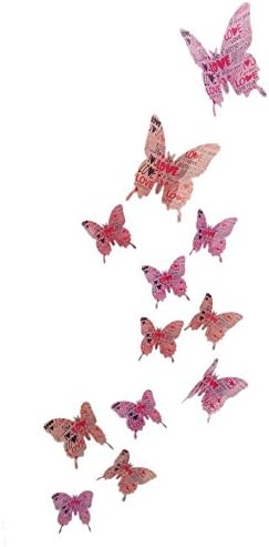JJ Store 12 БР 3D САМ Стикери За Стена с Пеперуди Подвижна Домашен Арт Декор Стикери за Стена Стенописи за Детска Стая