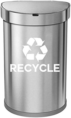 Стикер със символ за рециклиране Ignixia подредим боклуци кошчета/контейнери за боклук, Стикер с надпис Recycle