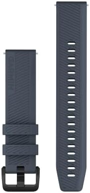 Каишка за часовник Garmin Quick Release 20, Силикон Гранитно-син цвят, с черна фитинги от неръждаема стомана