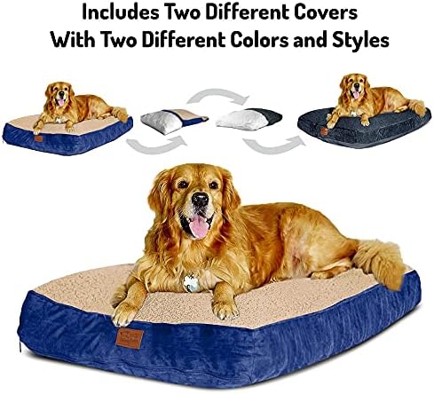 Голямо легло за кучета Floppy Dawg с две сменяеми чехлами, които могат да се перат в машина, и водоустойчива подложка. Замяна класическа възглавница 2 в 1 от смес от Орто Mem