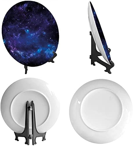 Декоративни чинии ASDWX Sky на маса, 8 инча, Космическа Нощен Вселена, Звезди и Мъглявини, Далечни части на Галактиката,