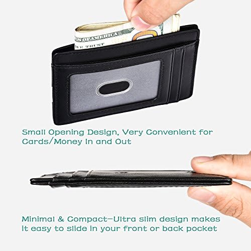 Тънък Минималистичен Портфейл RFID Предни Джоба, в Чантата си Тънък Притежател на Кредитна Карта за Мъже Жени