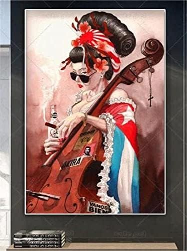 5D Диамантена Картина на Картун Портрет на Момиче Японската Гейша Мозайка, Определени За Кръстат Бод Планински Кристал Картина направи си САМ Начало Декор Стикер Н?