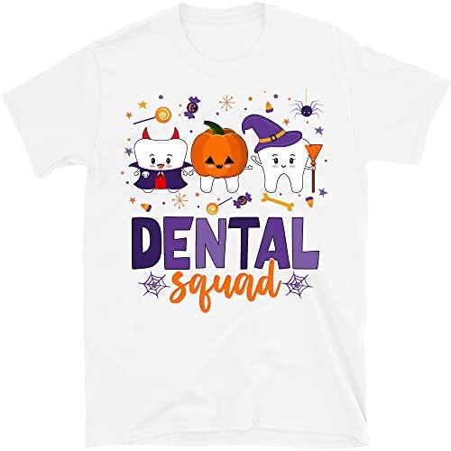 Риза Стоматологично Четата на Хелоуин, Тениска Стоматологичен Pupmkin, Подарък Риза на Зъболекар за Хелоуин,