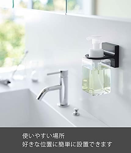 山( (Yamazaki) Опаковка за сапун и шампоан BT-TW AY BK, 約W7.3XD9.5XH7 см, черен
