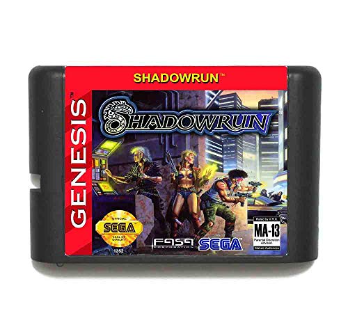Shadow Run MD 16-битова Игрална карта за Sega Mega Drive За Genesis-PAL-E