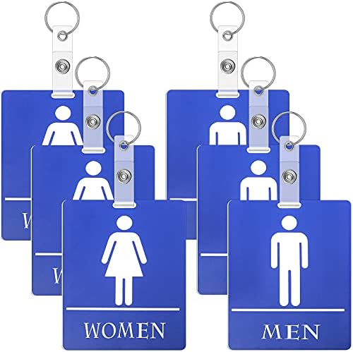 6 Бр. Ключодържатели ключодържател в Тоалетна За Мъже И Жени, Етикет за Баня с Веригата за Ключове, Голям Пропуск в Тоалетната,
