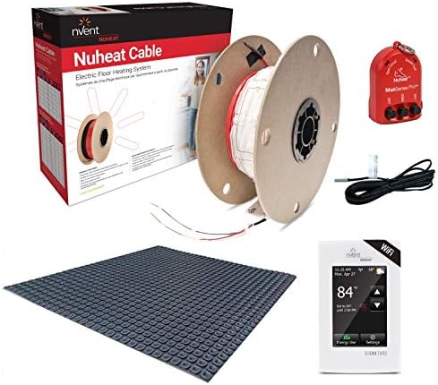 NuHeat N2C215-S-КОМПЛЕКТ за отопление на пода с площ от 215 квадратни метра Signature Comfort с Имуществена Термостат, Топлинна Мембрана, Топлинна кабел, индикатор за неизправност M