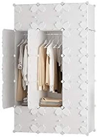 Органайзер за кабинет -Модулен гардероб за организаторите дрехи Тийнейджърката спалня Пластмасова тъкан 111 × 47 × 183 см (Размер: 111 × 47 × 183 см)