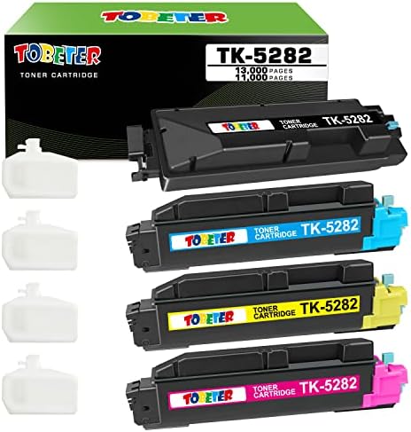 Подмяна на съвместим тонер касета за Kyocera TK5282 TK-5282 5282K 5282C 5282 M 5282Y 1T02TW0US0 1T02TWCUS0 1T02TWBUS0 1T02TWAUS0