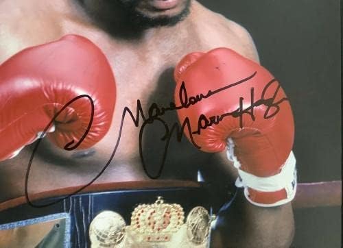 Изумителен Марвин Hagler Подписа Снимка С Автограф от Шампиона 11x14 бокс в Ница JSA - Боксови снимки С автограф
