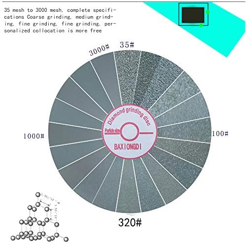 Диамантен диск за шлайфане BAXIONGDI 125 мм диаметър от 5 инча с 60 шкурка diamond шлайфане кръг с дупка 1/2