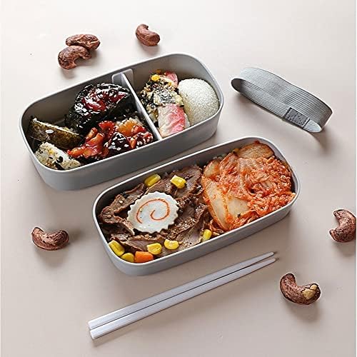 WYKDD двупластова кутия за обяд офис работник студент преносим открит запечатан контейнер за хранене кухненски