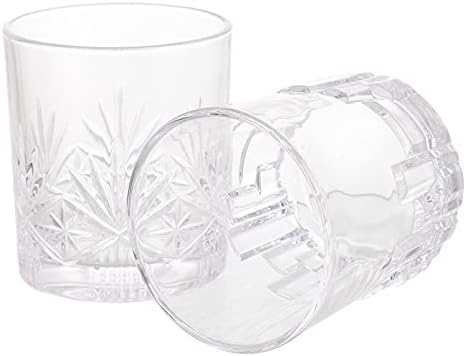Прозрачни Чаши Veemoon чаши за Кафе от Прозрачно Стъкло, 4 бр., чаши за уиски, чаши за бърбън, кристален дегустация