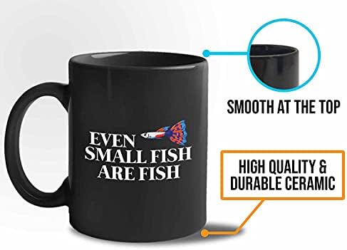 Кафеена Чаша Bubble Hugs За любителите на риба 11 грама Черен цвят - Дори и за Малките Рибки Остават Рибки - Аквариумный