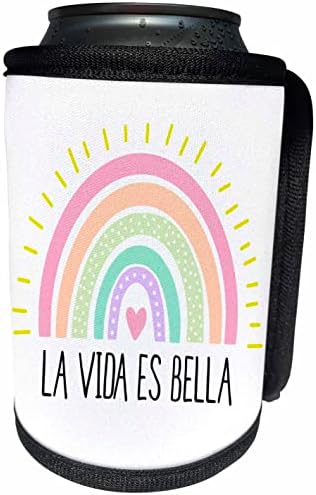 3dRose La Vida es Bella - Животът е прекрасен испански -. - Опаковки за бутилки-охладители в банката (cc-363005-1)