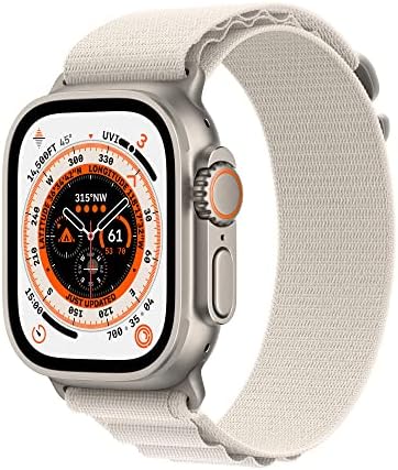 Смарт часовници Apple Watch Ultra [GPS + cellular 49 мм] от траен титанов щанга с корпус и голям фитнес тракера