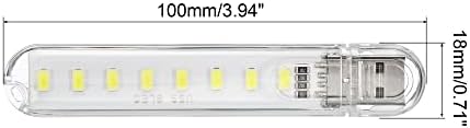 PATIKIL 6000-6500 K Мини USB led Лампа, 4 опаковки, 1,7 W, Преносим Нощна led лампа, Тънък Модул Лампа за