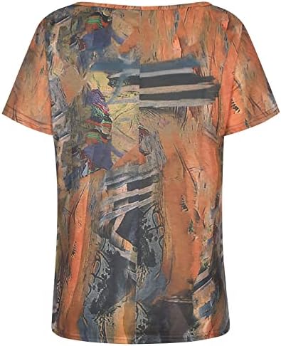 Къс Ръкав 2023 Дрехи Мода през Цялата Графичен Силует с Намаляване на Топ Риза за Дами Памучен Тениска Лято Есен За Момичета 3 W 3 W