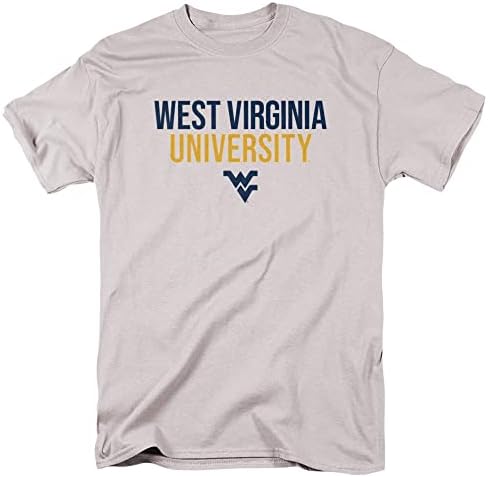 Официална Тениска За възрастни Унисекс Университета на Западна Вирджиния с Набивным Модел