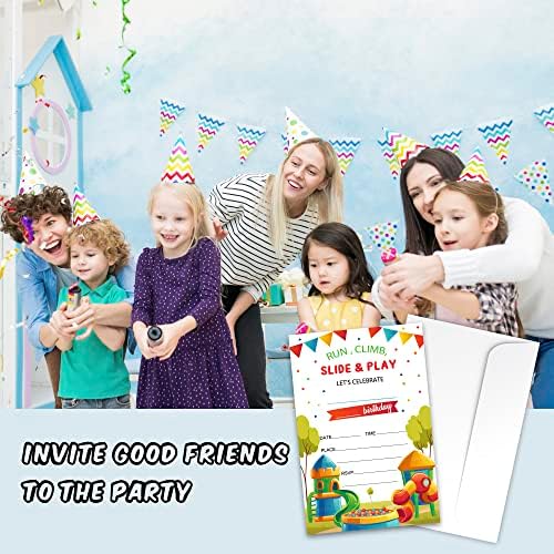 Покани, Картички за рожден ден Zodvery Playground - Аксесоари за партита на открито с люлки и пързалки за децата,