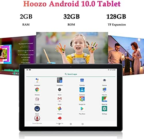 Hoozo Tablet Android Таблет 10 Инча с батерия 32 GB 6000 mah Четириядрени Таблети със сензорен екран HD, WiFi, Bluetooth