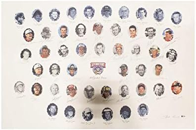 Литография 50 на най-Великите състезатели в НАСКАР с автограф - БАС ЛОА (34 автографа)