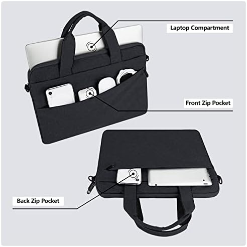 JOOEER 14-Инчовата Чанта за лаптоп за 14-инчов лаптоп MacBook Pro A2442 A2779, Защитен Калъф за лаптоп от Полиестер, Чанта за носене с дръжка, Черен