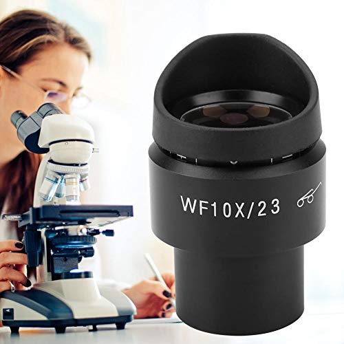 Окуляр микроскоп, Черно GWF004 WF10X/23 Регулируема Окуляр Микроскоп с Окуляром 10X, за Биологичен микроскоп