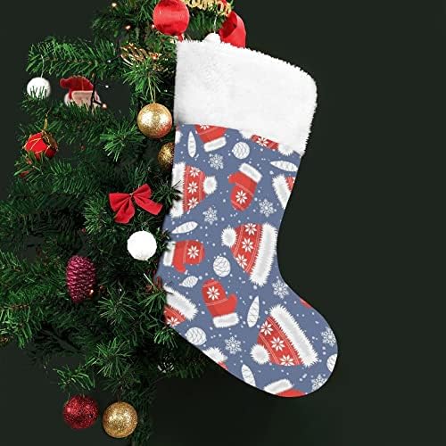 Коледни Шапки и Ръкавици без пръсти, Забавен Коледен Отглеждане с Къси Плюшени Белезници, Коледни Чорапи за Окачване на Камината, Семейно Празнична Украса