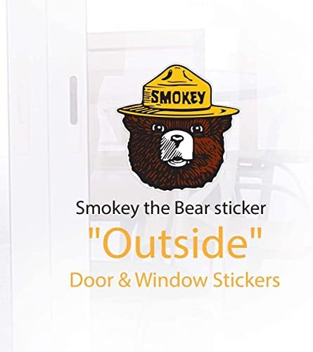 Стикер BKS Smokey The Bear за борба с дивата природа, Винил водоустойчива качество за стена, лаптоп, прозорци,