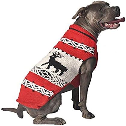 Пуловер за куче с шал Шили Dog Deer, Червен, X-Large
