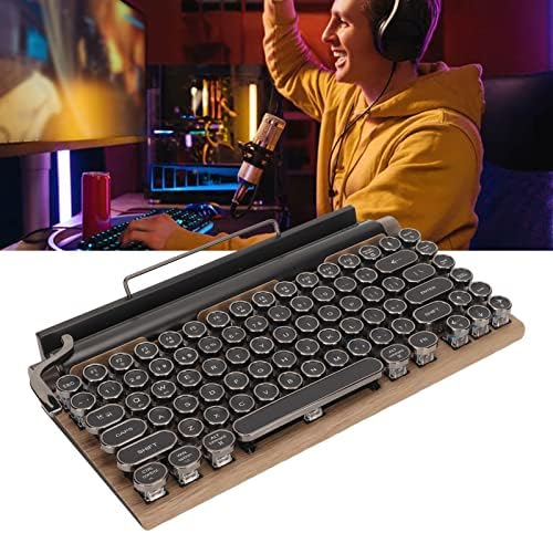 Клавиатура за пишеща машина PUSOKEI в Ретро стил, Безжична Ръчна Детска клавиатура от 83 клавиша Bluetooth, Клавиатурата с