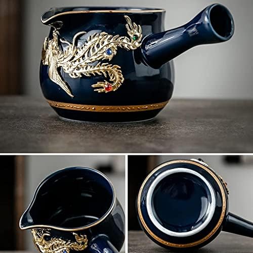 RAZZUM Китайски Чай Gongfu, Определени от 9 теми, Китайски Ретро Полуавтоматични Шлайфане на Камък, Чай, Чайник, Битова