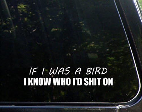 Ако бях Птица, аз знам, На кого би аз Нападнати - за Автомобили Забавно Vinyl Стикер Върху Бронята на Колата Стикер на Прозореца | Бял | 8,75 инча