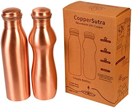 CopperSutra Двойка бутилки от чиста мед, Комплект от 2 бутилки (850 МЛ + 850 МЛ) CX0904 Large