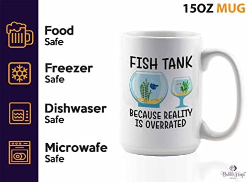 Любителите на аквариумни рибки Flairy Land Кафеена чаша 15 грама За аквариуми с бели рибки - Любителите на Аквариуми