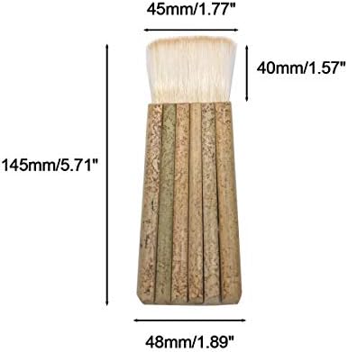 3ШТ Вълнена шапка с бамбукова дръжка 1,77/2,36/2,76 - за Боядисване на стени, почистване от прах, стенопис,