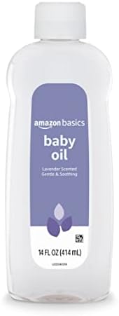 Бебешко олио Basics с аромат на лавандула, 14 течни унции, 4 опаковки (по-рано Solimo)