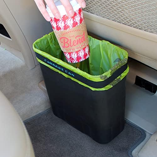 За Кошчето за боклук Carbage Can Премиум-клас с Клипс за килима и лента за закрепване на чанти - Черен