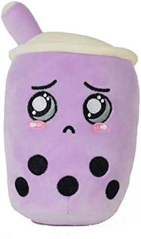 Плюшен възглавница Omega Pax Variety Boba Milk Tea, Успокояваща плюшена играчка във формата на животно, Супер Мек Материал, Лесен за ползване Плюшено Спътник за пътуване Taro (Таро