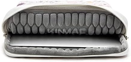 Защитен Водоустойчив калъф за лаптоп Kinmac с цветя модел 360 °, калъф-чанта с дръжка (12-13,3 инча, KF-04)