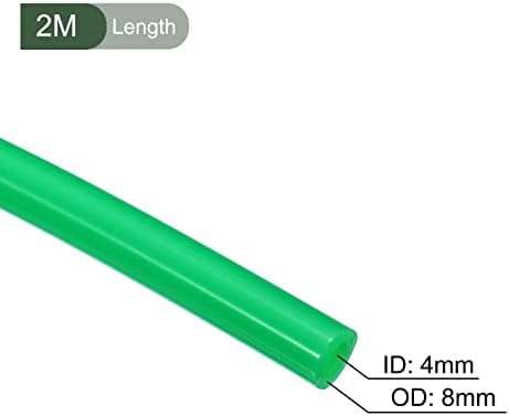 Силиконова тръба YOKIVE, чудесно за изпомпване на вода за помпа (Зелена, 4x8 мм IDxOD, 2 м)