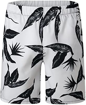 GDJGTA Мъжки Хавайски Ризи Ежедневни Панталони с копчета С Къс ръкав и Принтом Летни Плажни Костюми, ризи в