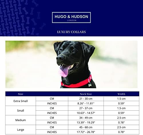 Туид нашийник за кучета HUGO & HUDSON с Быстросъемной метална катарама - Регулируема Удобен Мек Тренировъчен Здрав нашийник