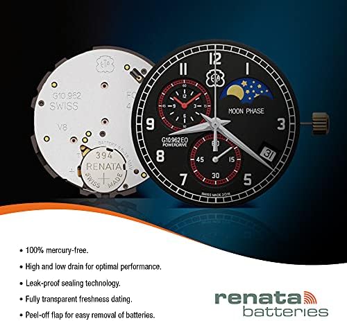 Батерия за часовник Renata швейцария производство на Tanya 380 или SR936SW 1,5 (2 батерии, 380 или SR 936 SW)