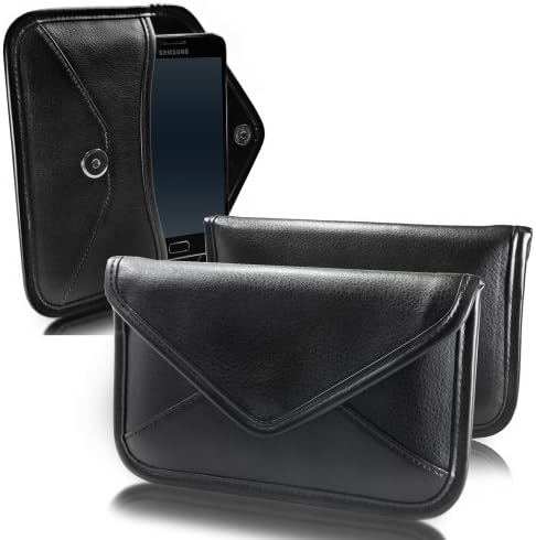 Калъф BoxWave за LG K8 (2018 Г.) (Case by BoxWave) - Луксозни Кожена чанта-месинджър, дизайн своята практика-плик от изкуствена