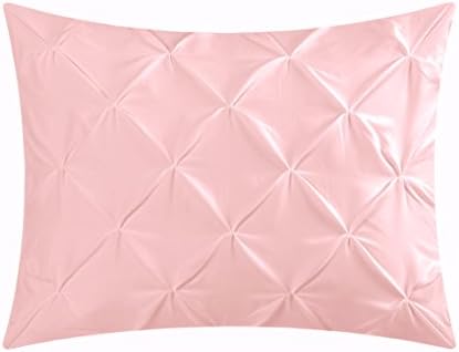 EVOLIVE / комплект от 4 теми, Алтернативен Набор от одеяла в тънка гънка с помпоном (Full/Queen, pink)